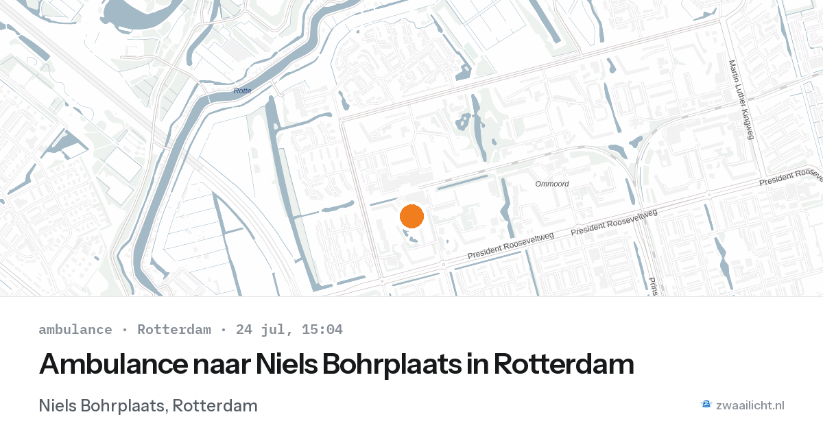 Ambulance naar Niels Bohrplaats in Rotterdam — 24 jul 2026