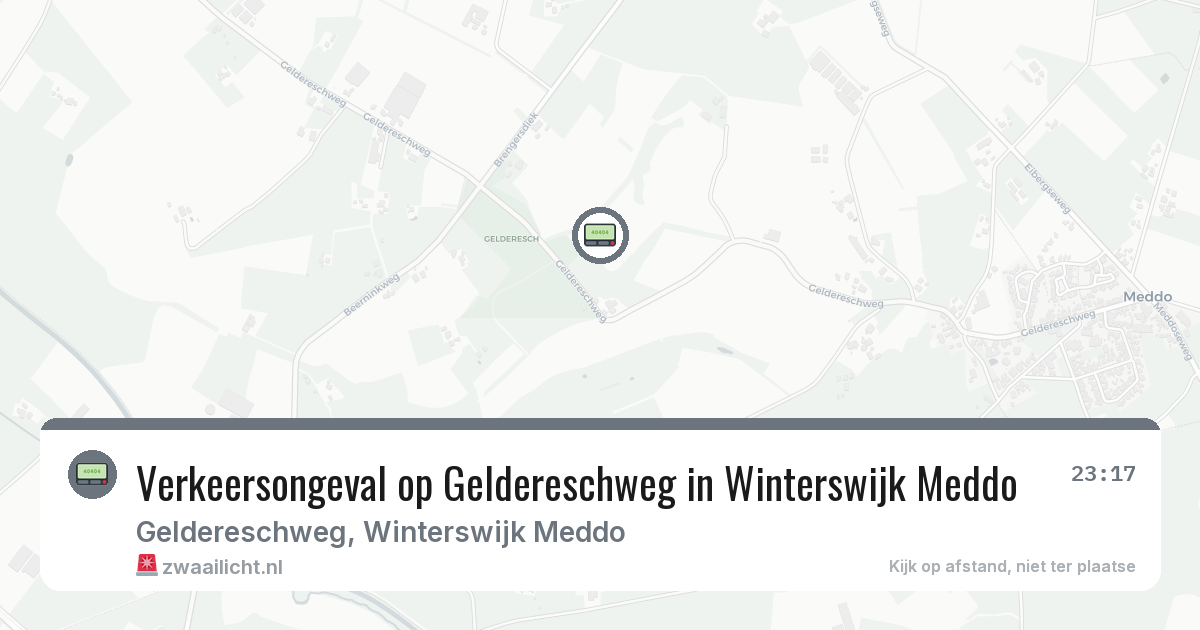 Verkeersongeval op Geldereschweg in Winterswijk Meddo — 8 mei 2026
