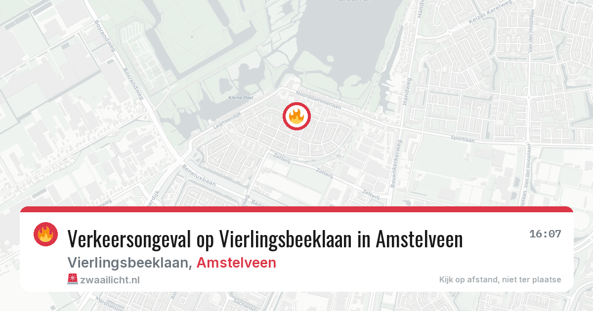 Verkeersongeval op Vierlingsbeeklaan in Amstelveen — 26 apr 2026