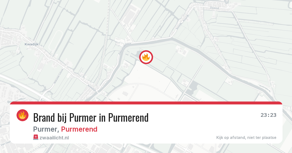 Brand bij Purmer in Purmerend — 27 jul 2026