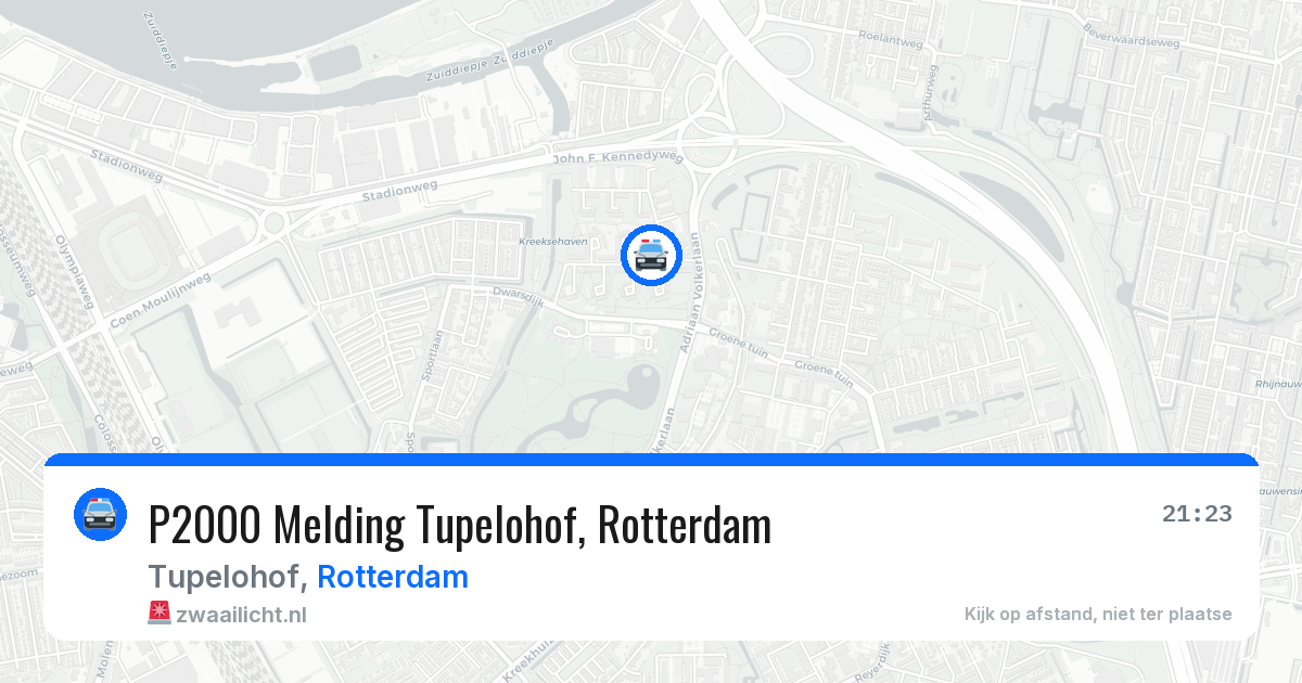 P2000 Melding Tupelohof, Rotterdam — 7 apr 2026