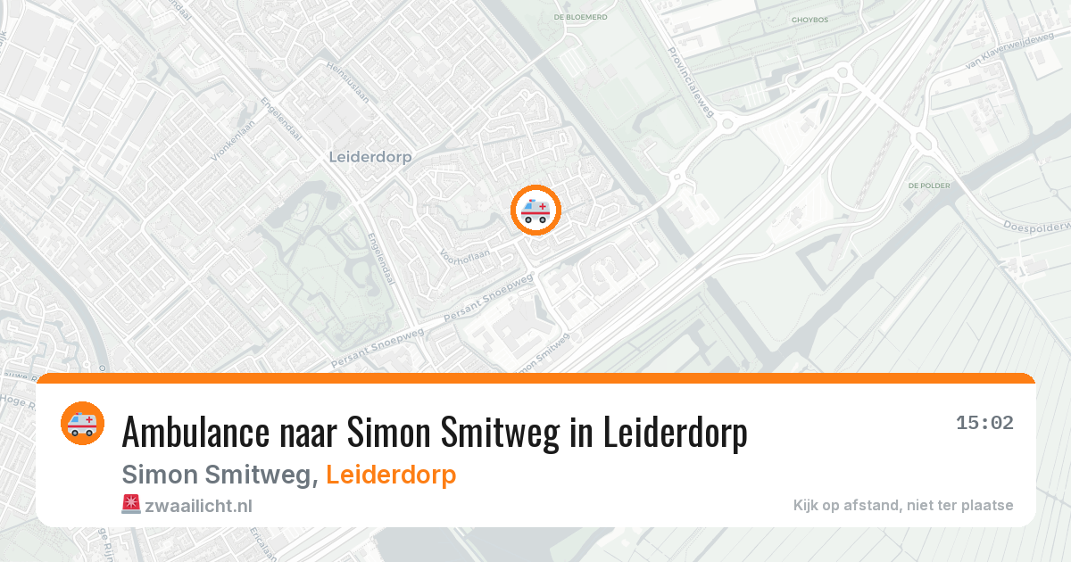 Ambulance naar Simon Smitweg in Leiderdorp — 12 jun 2026
