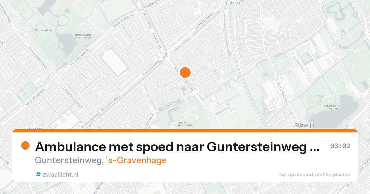 Ambulance met spoed naar Guntersteinweg in 's-Gravenhage — 18 aug 2026