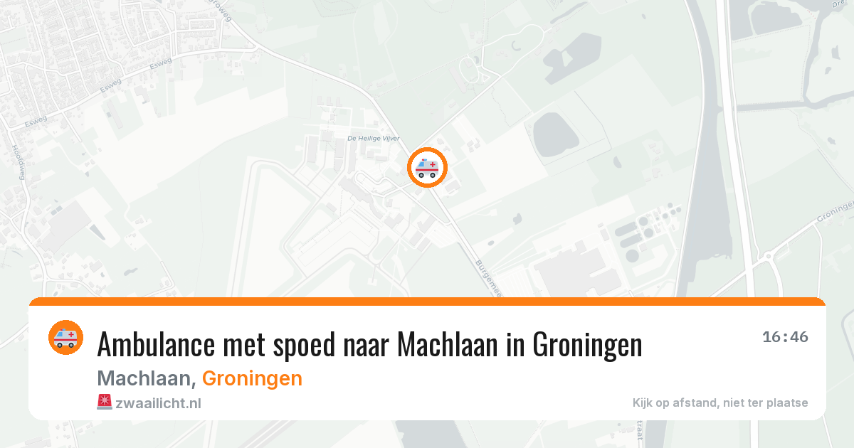 Ambulance met spoed naar Machlaan in Groningen — 13 feb 2026