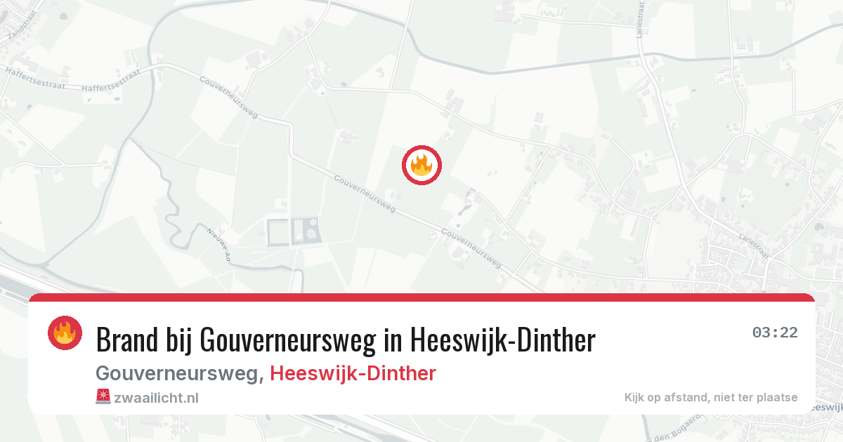 Brand bij Gouverneursweg in Heeswijk-Dinther — 28 jun 2026