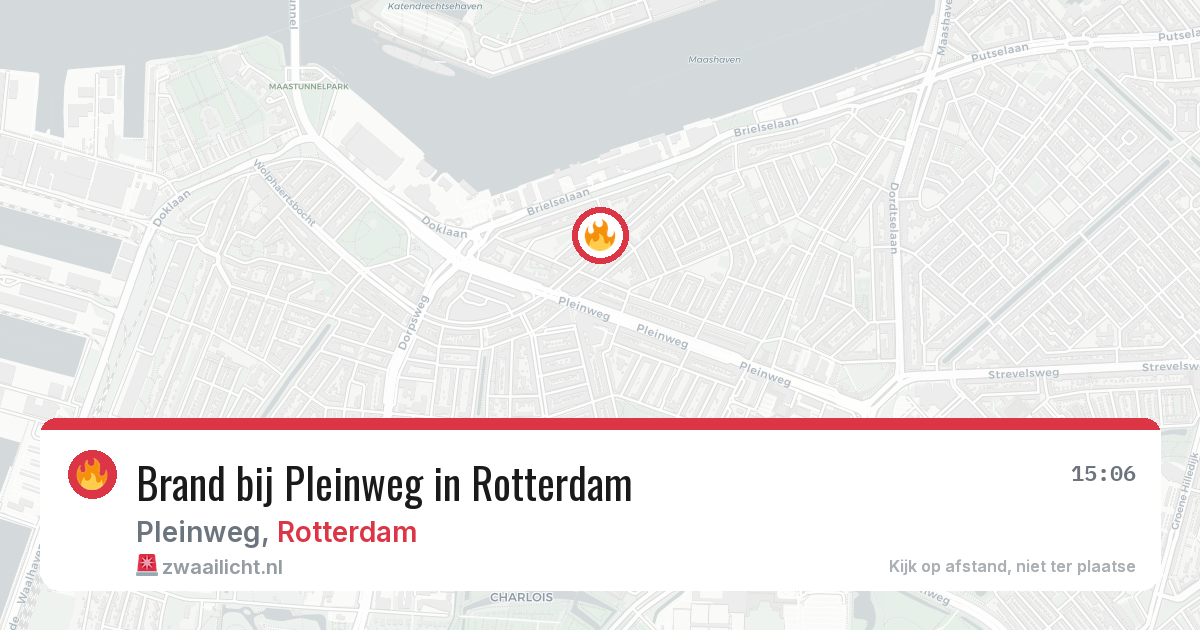 Brand bij Pleinweg in Rotterdam — 2 aug 2026
