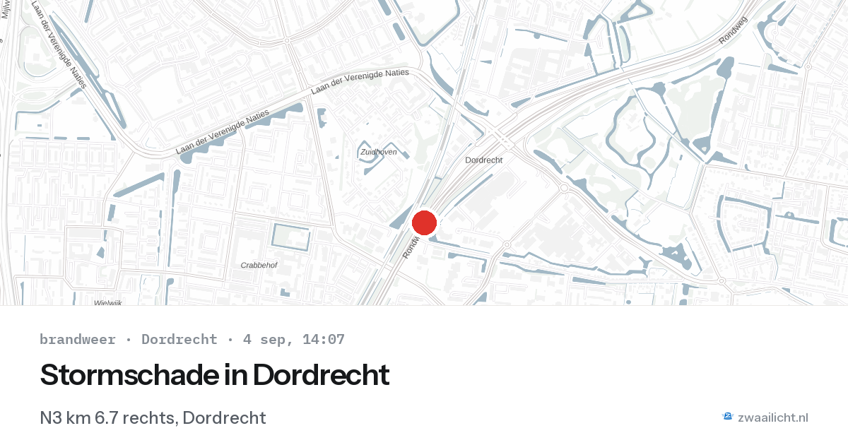 Stormschade in Dordrecht — 4 sep 2026