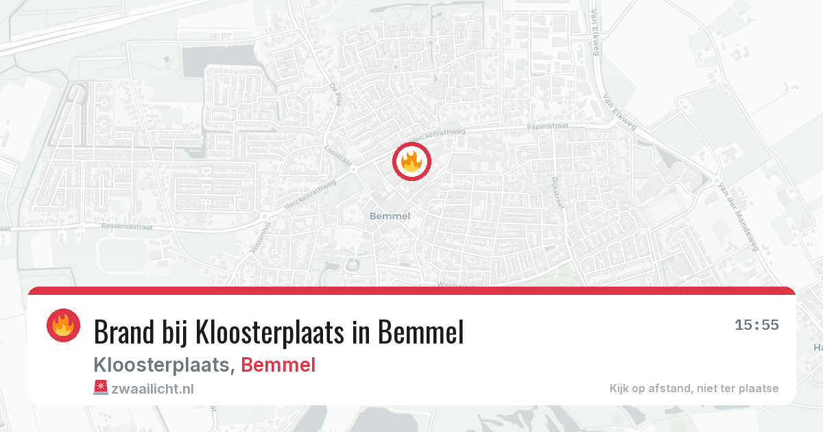 Brand bij Kloosterplaats in Bemmel — 14 aug 2026