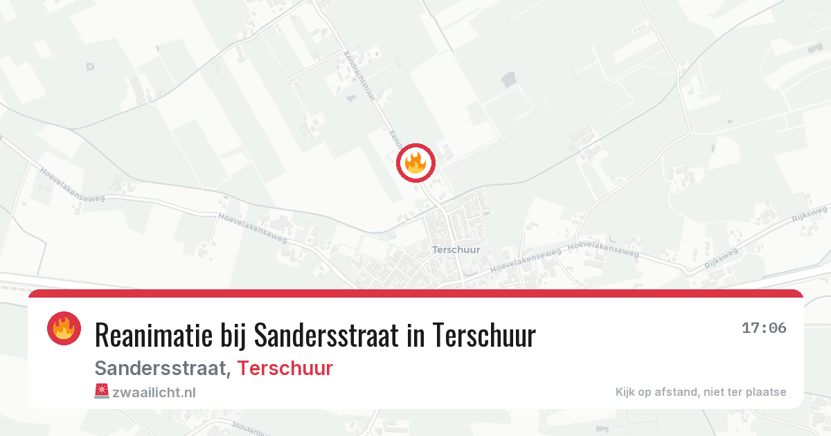 Reanimatie bij Sandersstraat in Terschuur — 17 mrt 2026