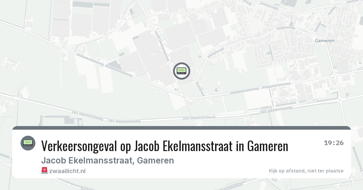 Verkeersongeval op Jacob Ekelmansstraat in Gameren — 13 jun 2026