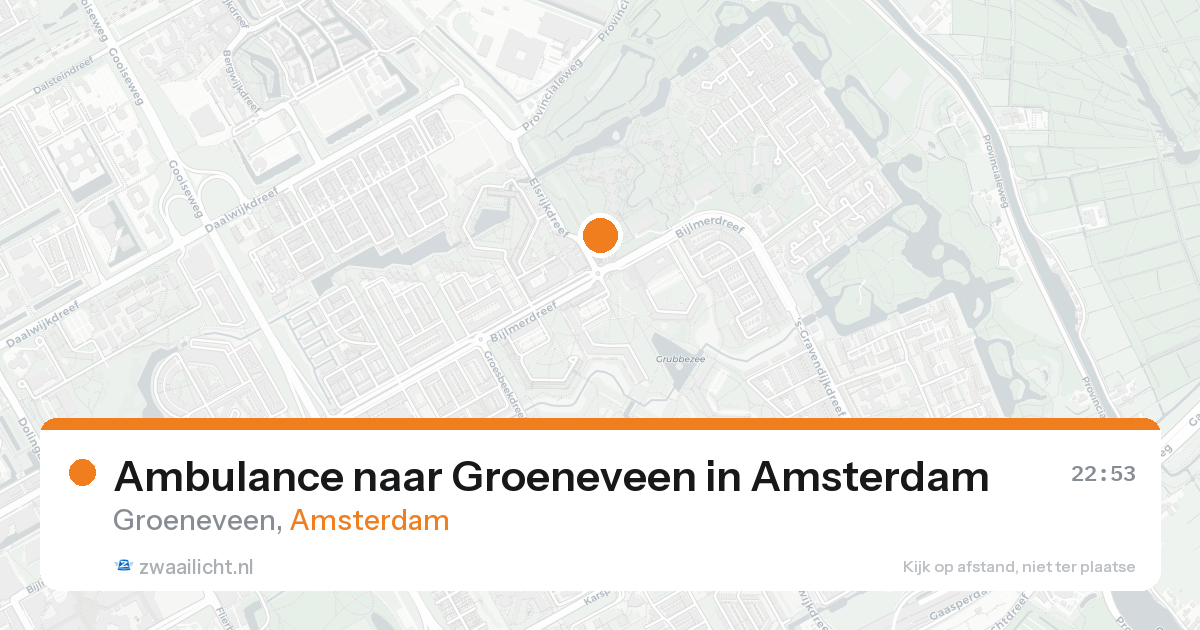 Ambulance naar Groeneveen in Amsterdam — 17 aug 2026