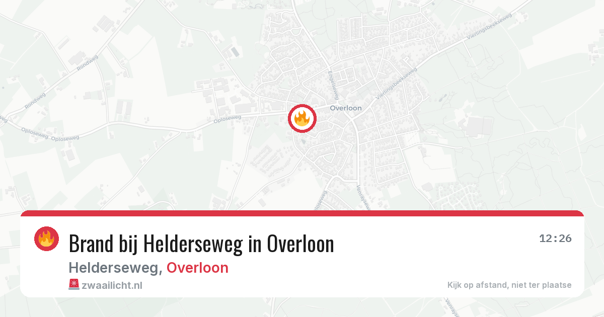Brand bij Helderseweg in Overloon — 27 jun 2026
