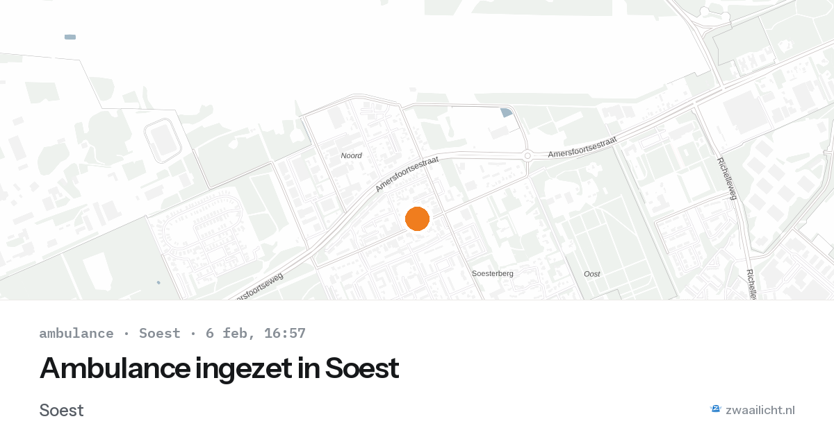 Ambulance ingezet in Soest — 6 feb 2026