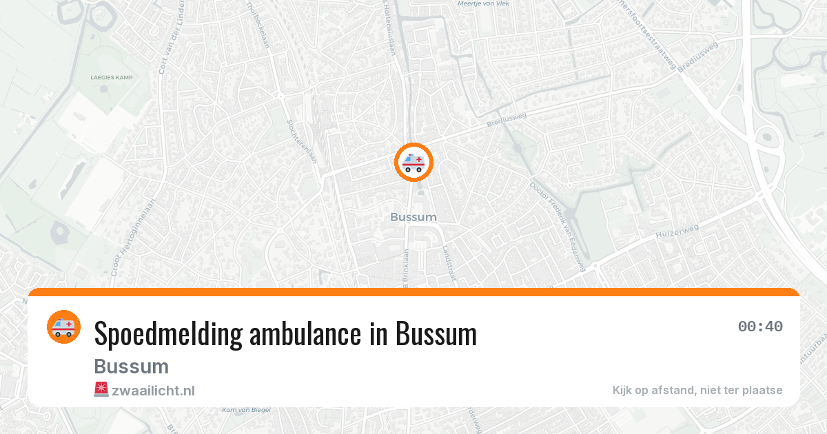 Spoedmelding ambulance in Bussum — 24 jan 2026
