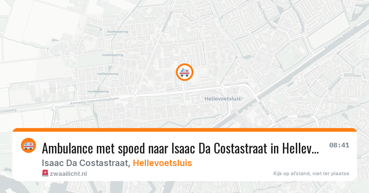 Ambulance met spoed naar Isaac Da Costastraat in Hellevoetsluis — 25 jun 2026