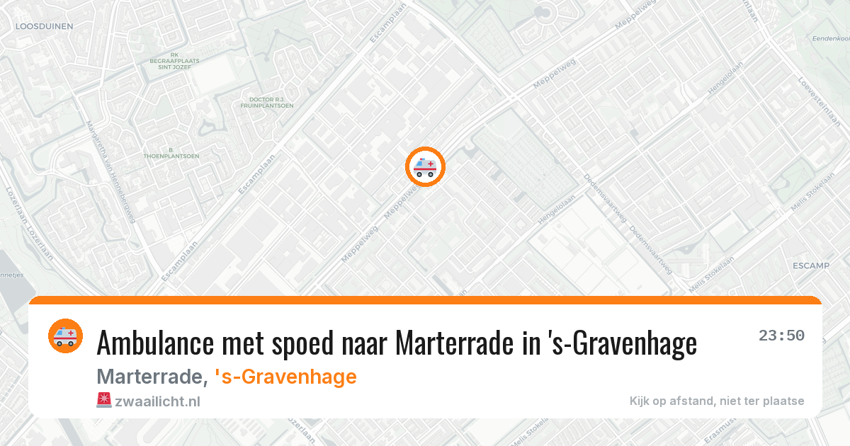 Ambulance met spoed naar Marterrade in 's-Gravenhage — 6 mei 2026
