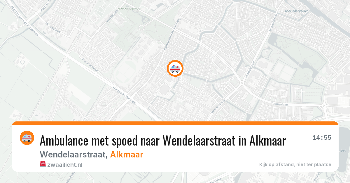 Ambulance met spoed naar Wendelaarstraat in Alkmaar — 15 apr 2026