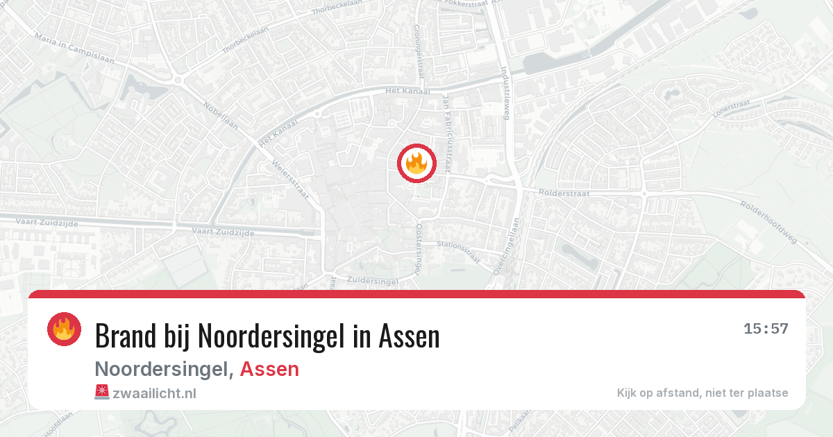 Brand bij Noordersingel in Assen — 17 jul 2026