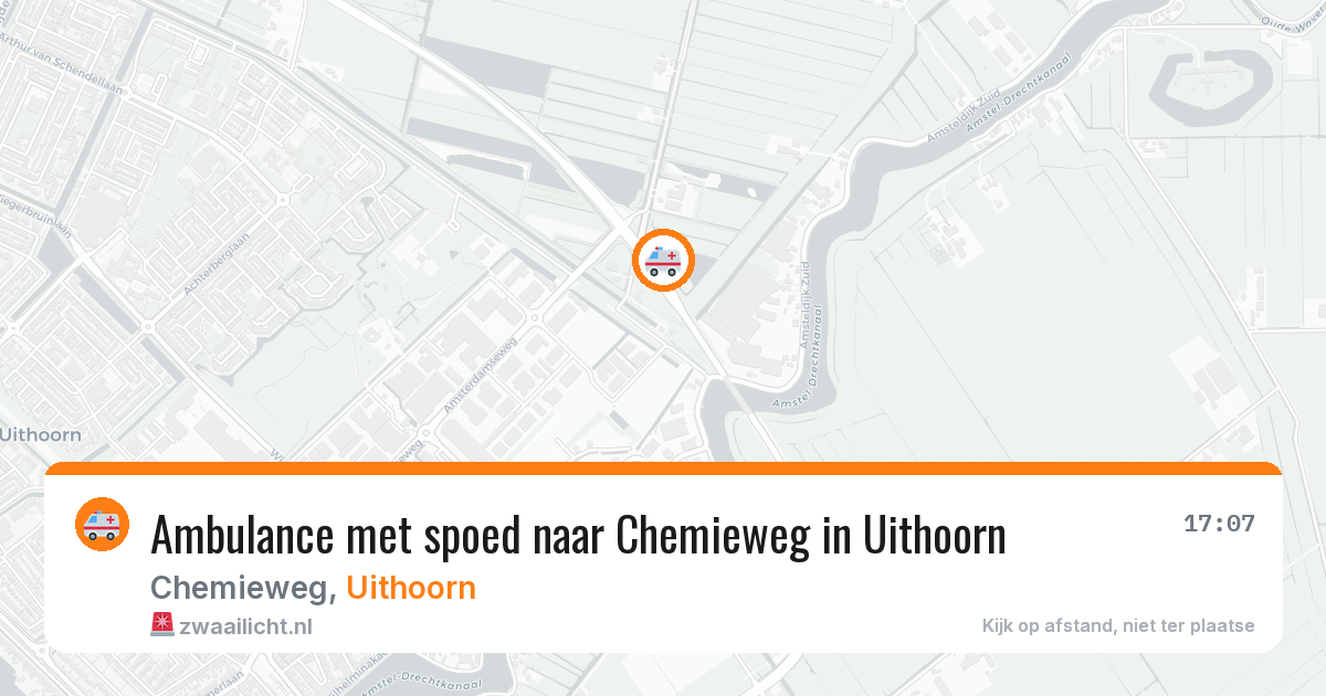 Ambulance met spoed naar Chemieweg in Uithoorn — 8 feb 2026