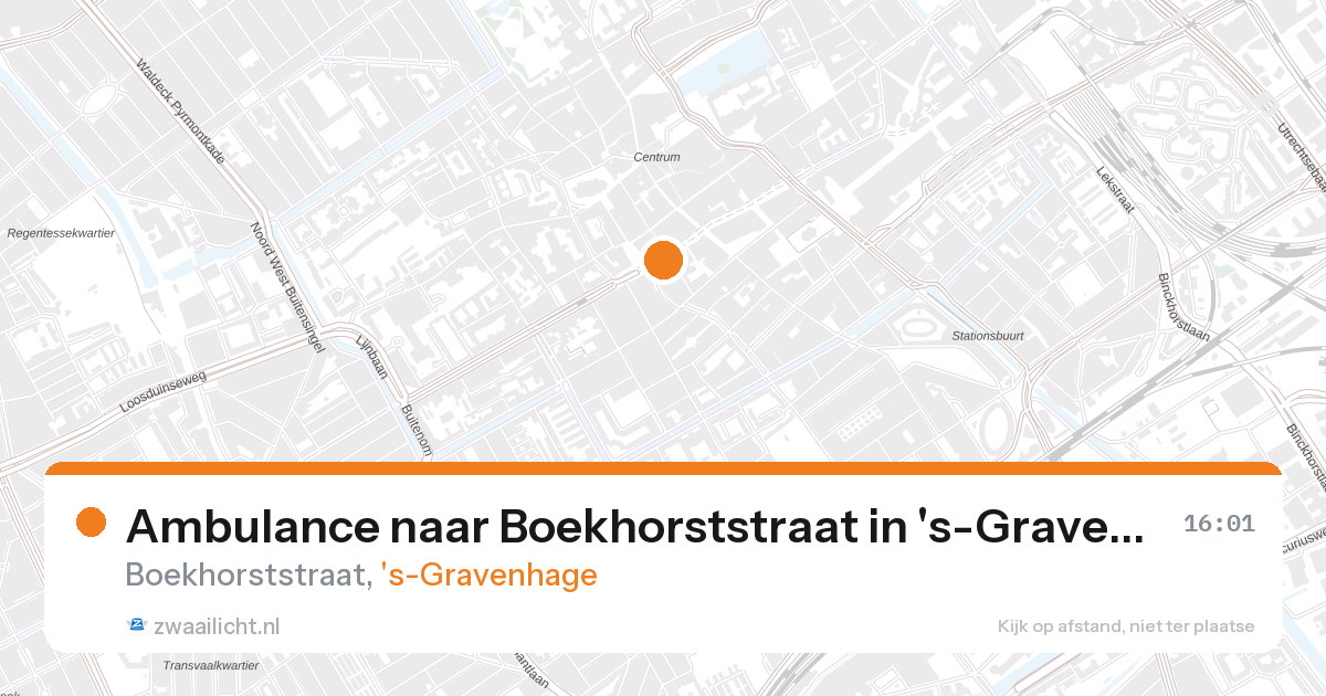 Ambulance naar Boekhorststraat in 's-Gravenhage — 27 aug 2026