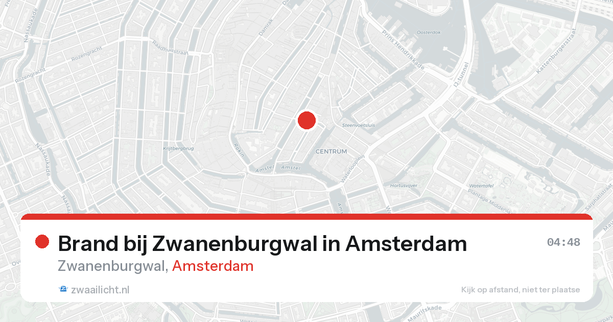 Brand bij Zwanenburgwal in Amsterdam — 30 mei 2026
