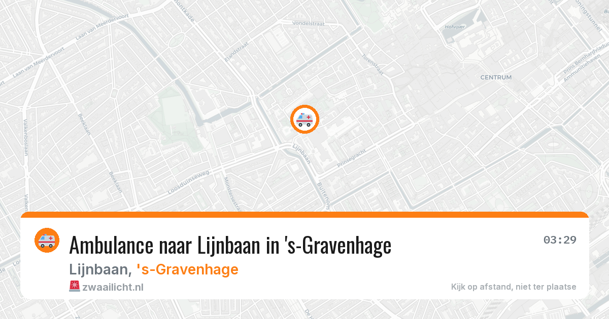 Ambulance naar Lijnbaan in 's-Gravenhage — 17 mei 2026