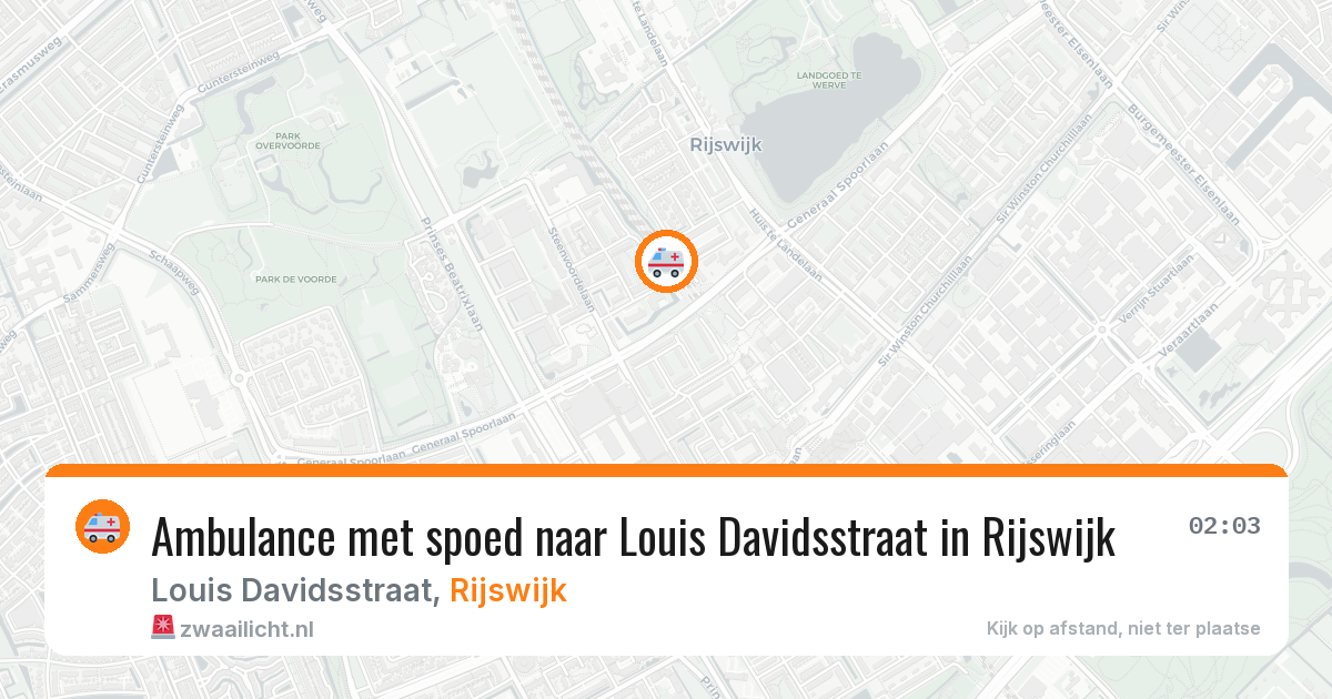 Ambulance met spoed naar Louis Davidsstraat in Rijswijk — 15 mei 2026