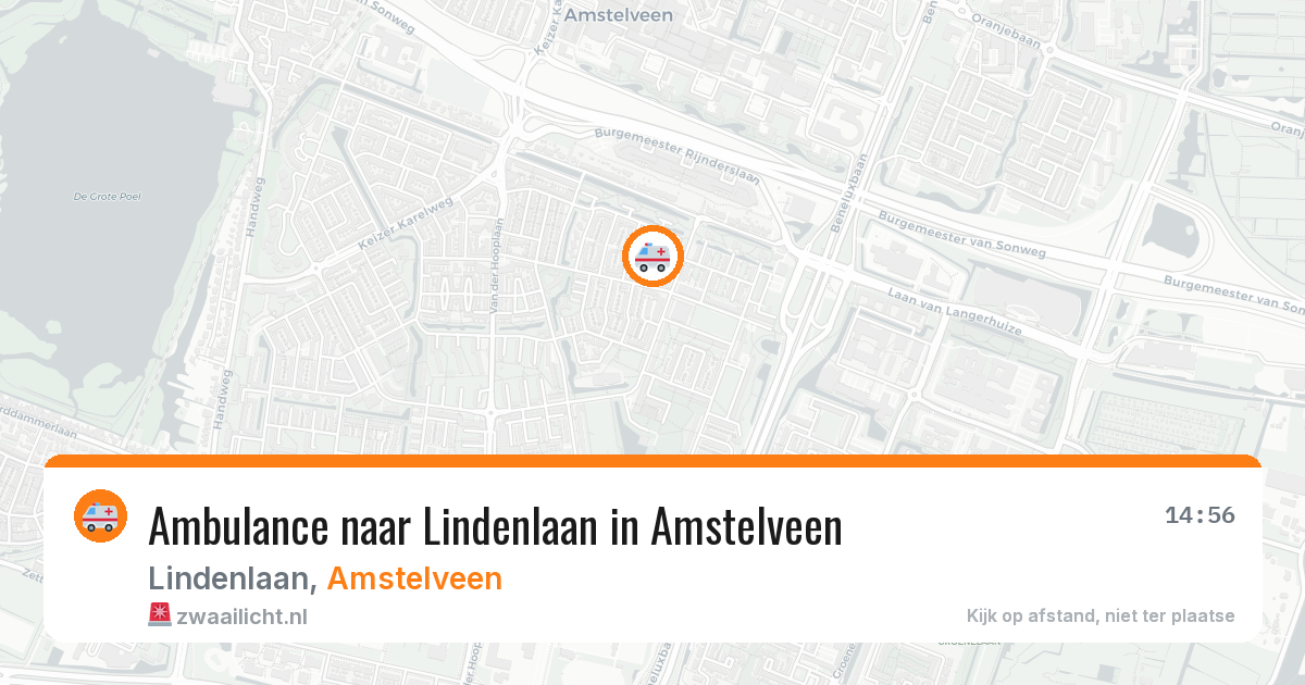 Ambulance naar Lindenlaan in Amstelveen — 14 mei 2026
