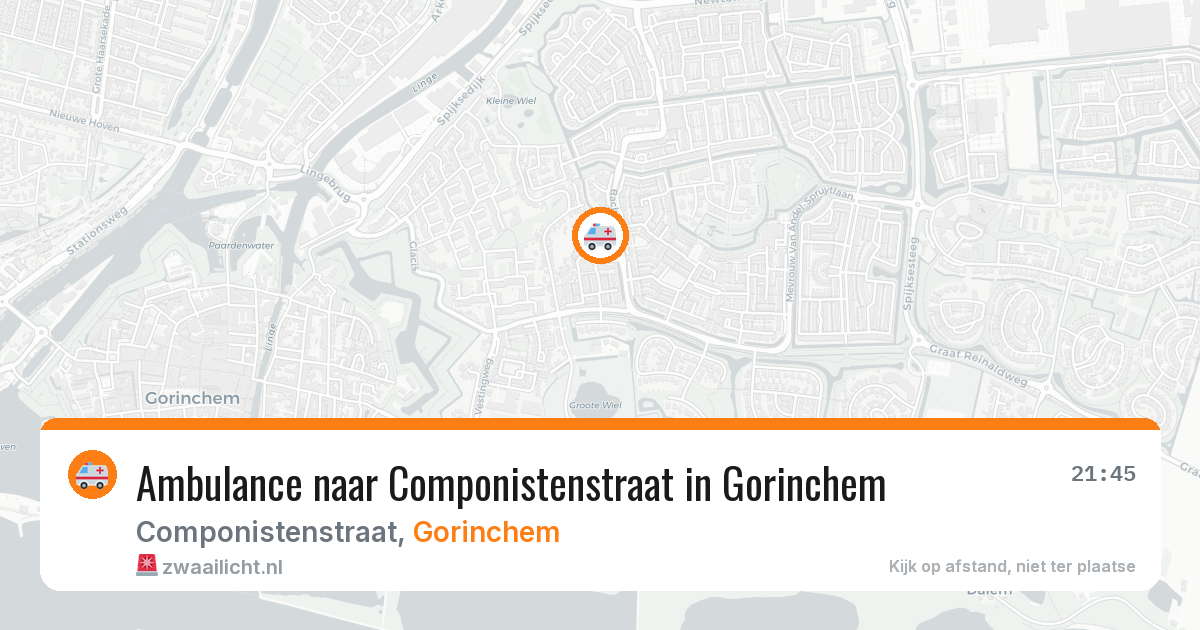Ambulance naar Componistenstraat in Gorinchem — 9 apr 2026