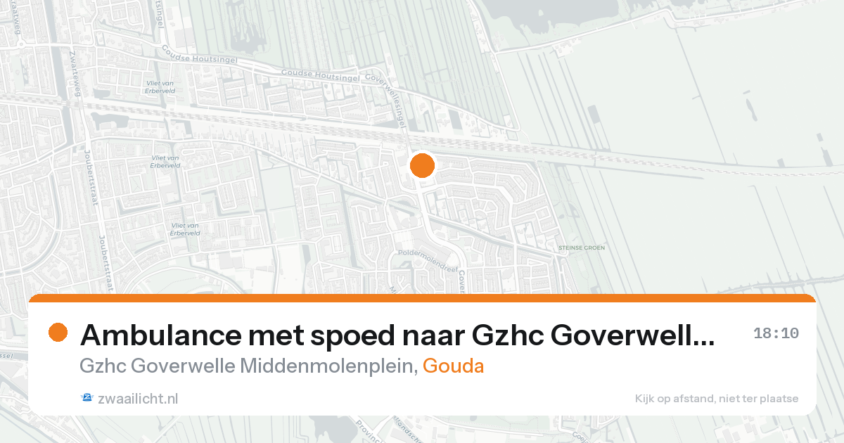 Ambulance met spoed naar Gzhc Goverwelle Middenmolenplein in Gouda — 30 jan 2026