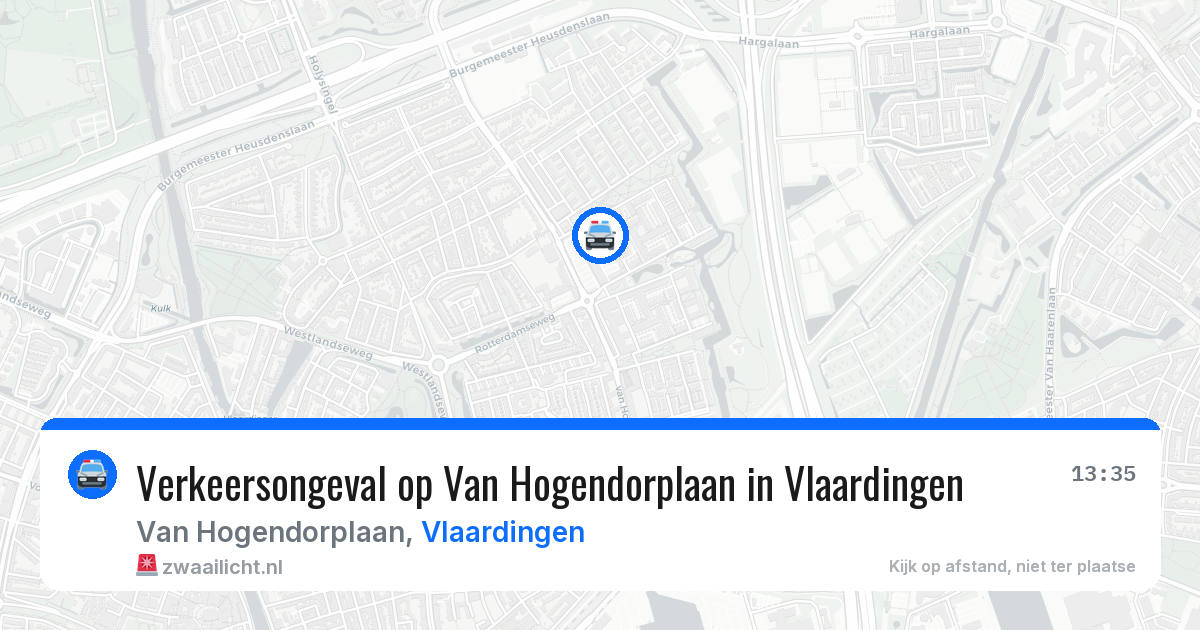 Verkeersongeval op Van Hogendorplaan in Vlaardingen — 31 mrt 2026