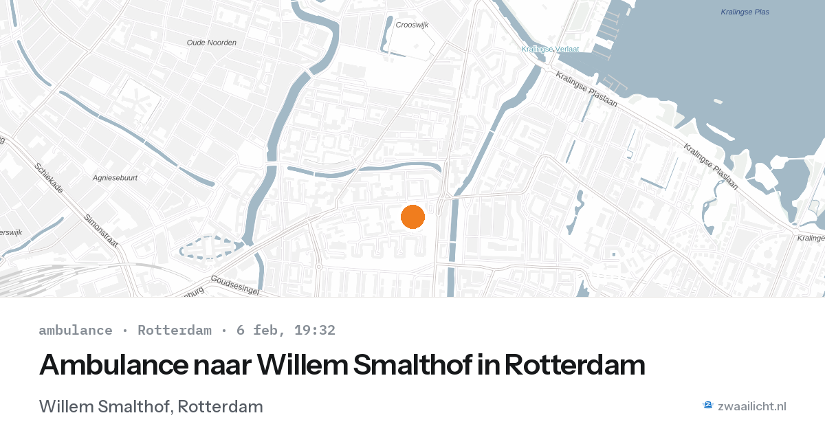 Ambulance naar Willem Smalthof in Rotterdam — 6 feb 2026