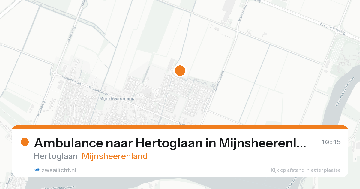 Ambulance naar Hertoglaan in Mijnsheerenland — 26 aug 2026