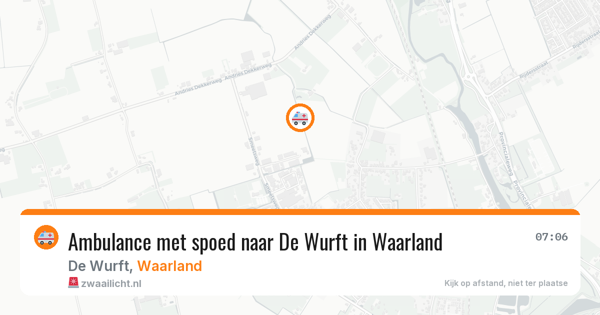 Ambulance met spoed naar De Wurft in Waarland — 7 jun 2026