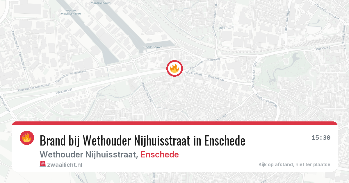 Brand bij Wethouder Nijhuisstraat in Enschede — 31 mrt 2026