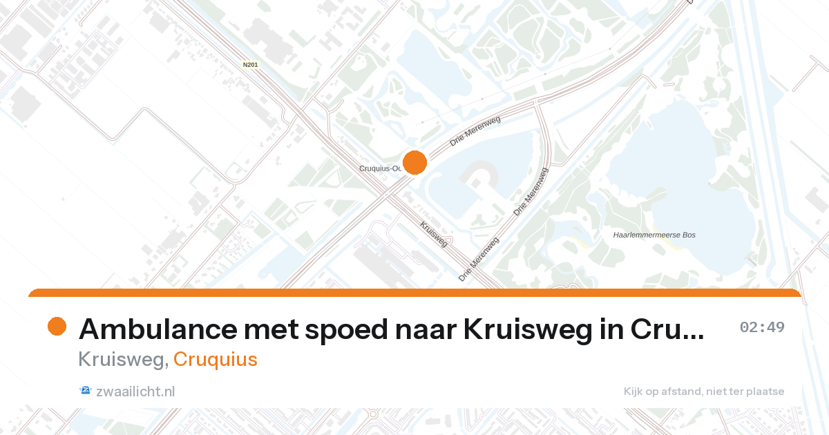 Ambulance met spoed naar Kruisweg in Cruquius — 11 jun 2026