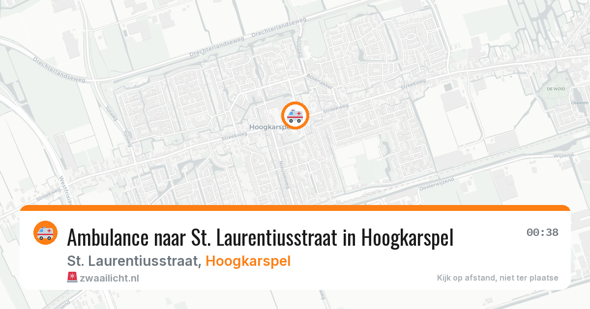 Ambulance naar St. Laurentiusstraat in Hoogkarspel — 24 mei 2026