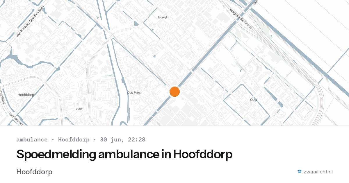 Spoedmelding ambulance in Hoofddorp — 30 jun 2026