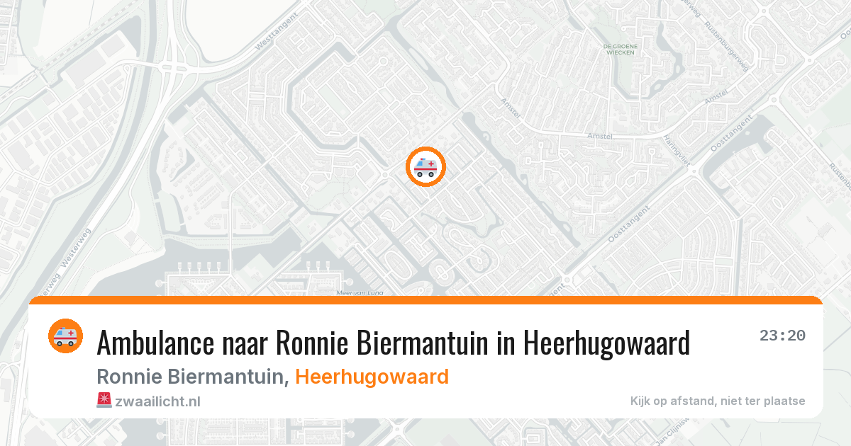 Ambulance naar Ronnie Biermantuin in Heerhugowaard — 11 apr 2026