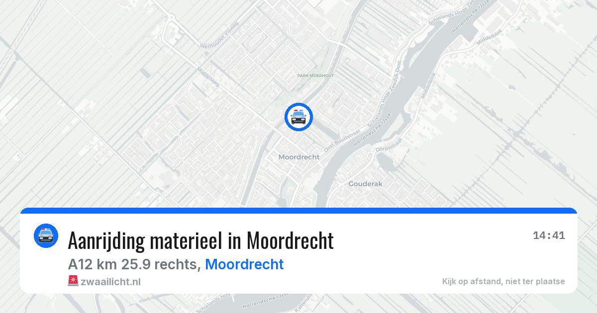 Aanrijding materieel in Moordrecht — 15 mei 2026