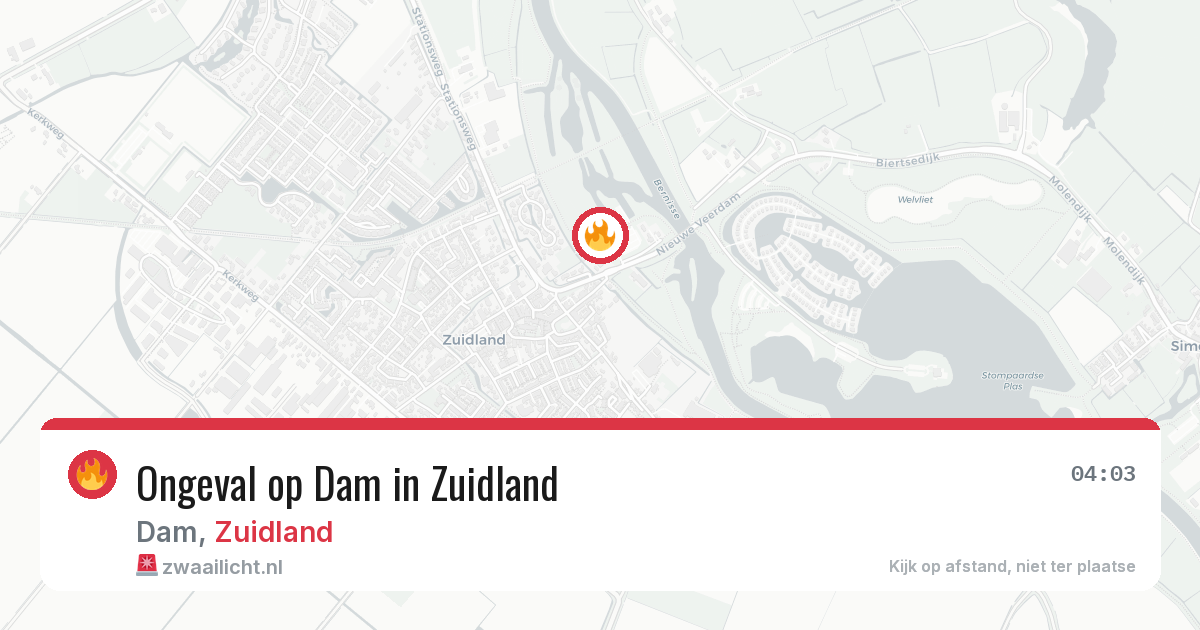 Ongeval op Dam in Zuidland — 10 apr 2026