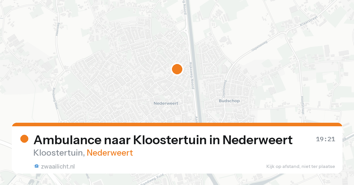 Ambulance naar Kloostertuin in Nederweert — 14 aug 2026