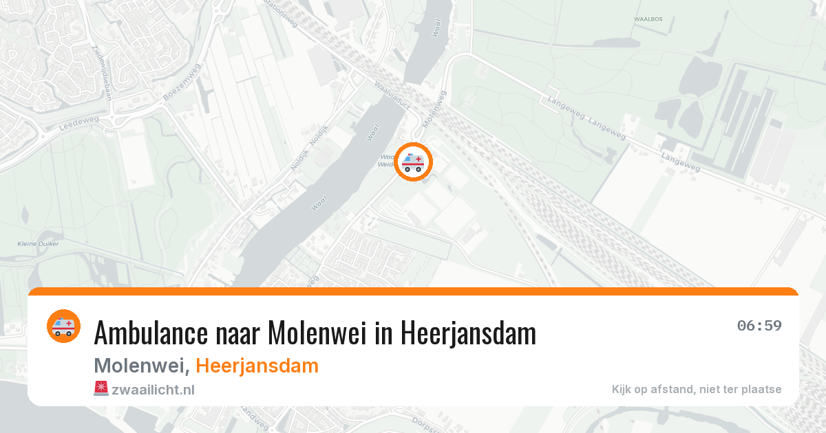 Ambulance naar Molenwei in Heerjansdam — 11 jul 2026