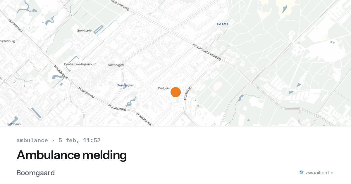 Ambulance melding — 5 feb 2026