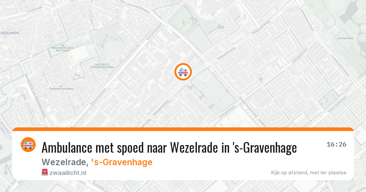 Ambulance met spoed naar Wezelrade in 's-Gravenhage — 11 jul 2026