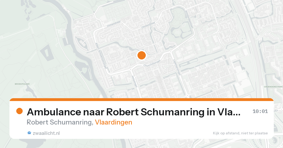 Ambulance naar Robert Schumanring in Vlaardingen — 18 aug 2026