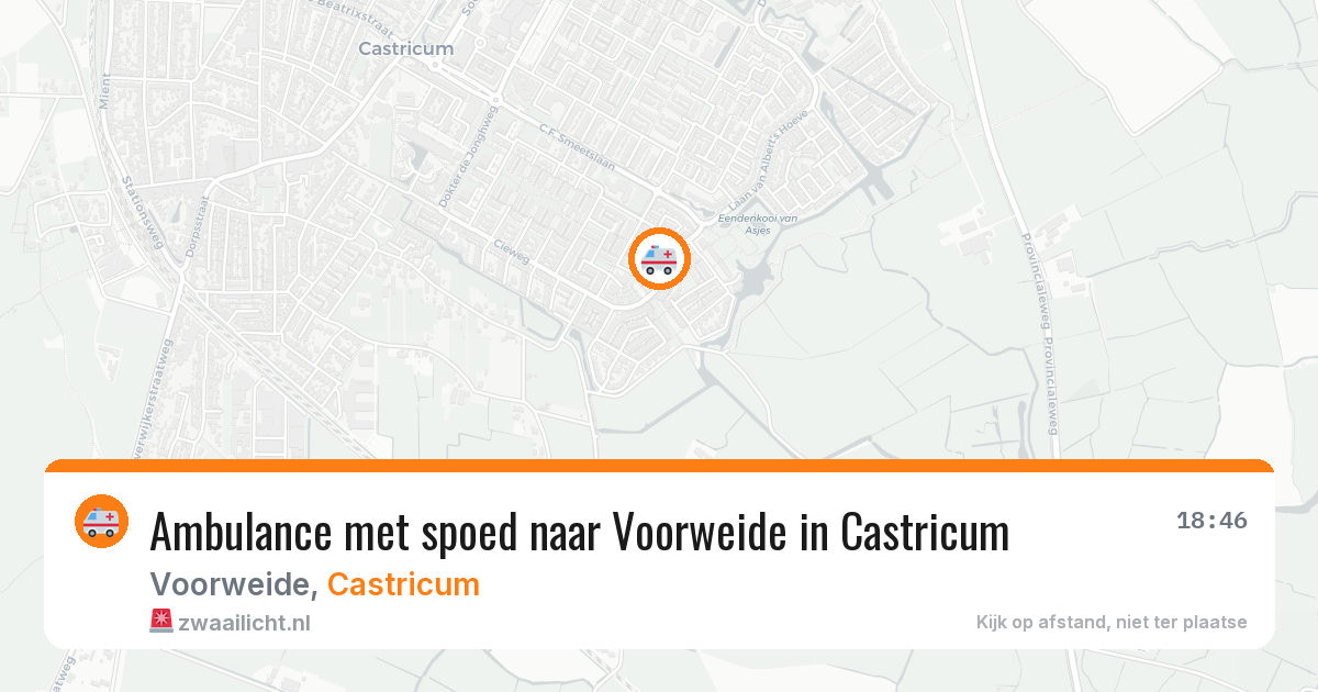 Ambulance met spoed naar Voorweide in Castricum — 22 jan 2026