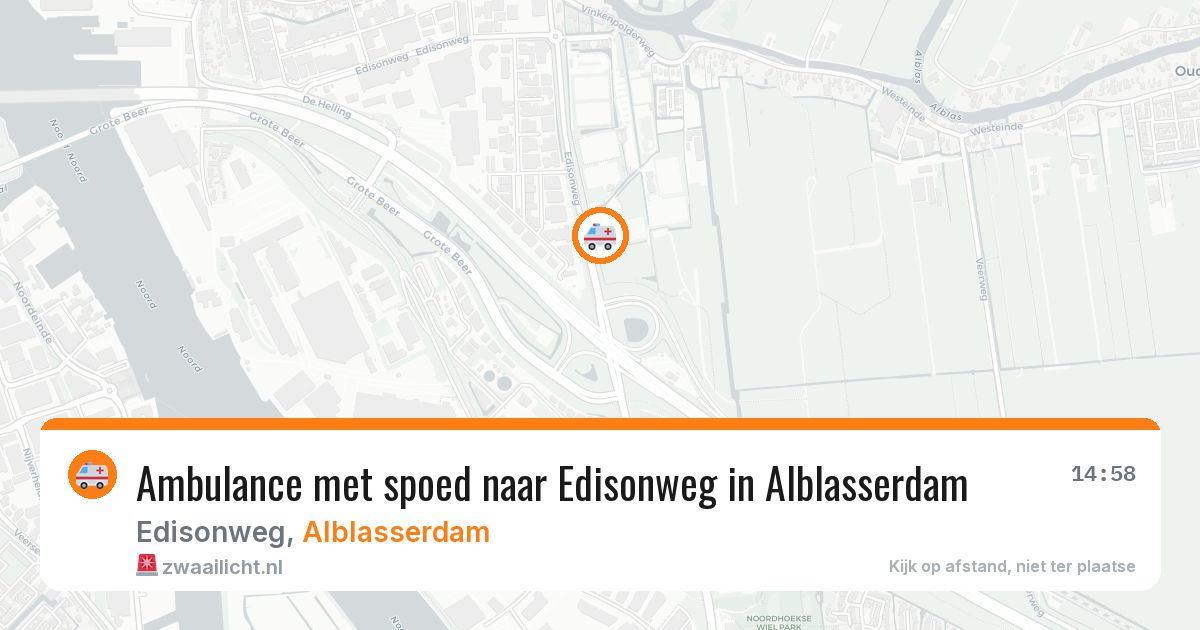 Ambulance met spoed naar Edisonweg in Alblasserdam — 3 feb 2026