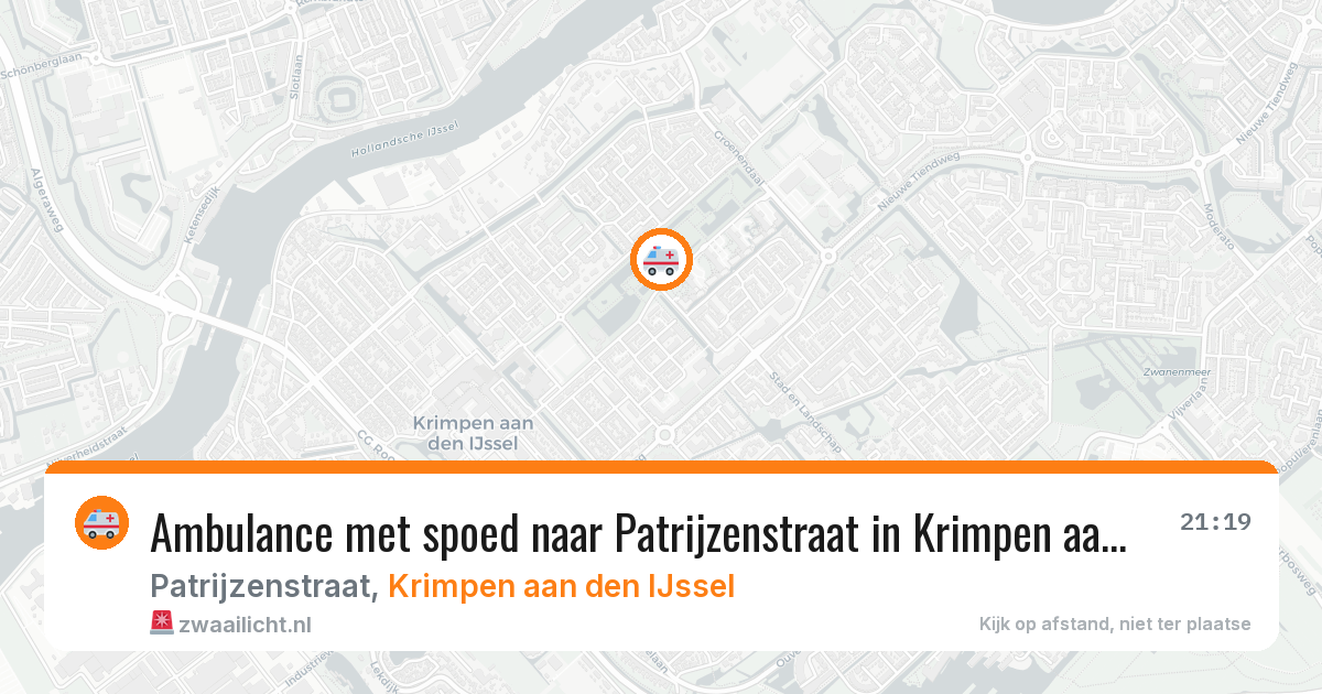 Ambulance met spoed naar Patrijzenstraat in Krimpen aan den IJssel — 3 jun 2026