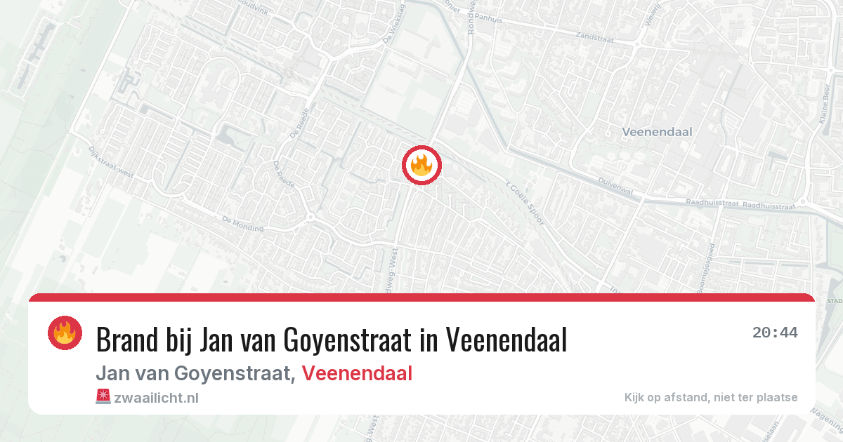 Brand bij Jan van Goyenstraat in Veenendaal — 18 jun 2026